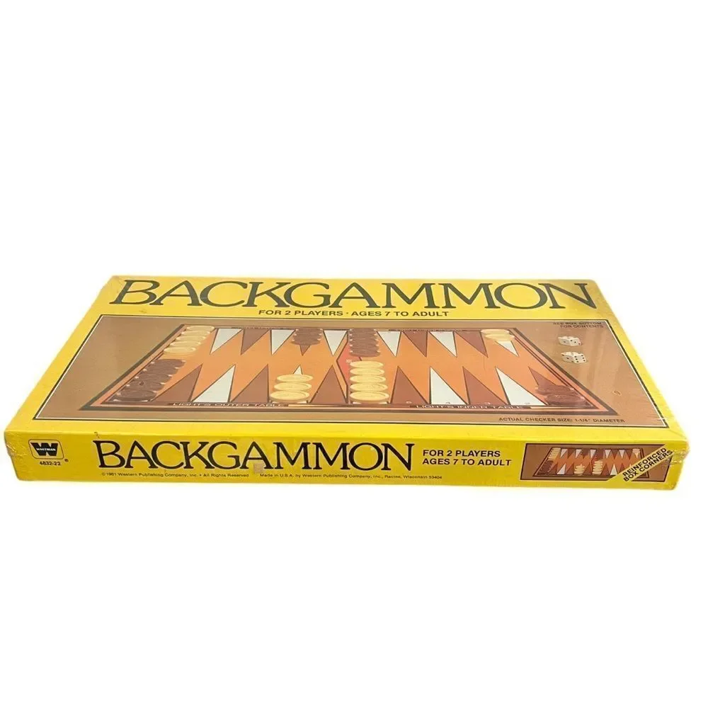 Vintage 1981 Whitman Backgammon Board Game NEW Factory Sealed 4832-22